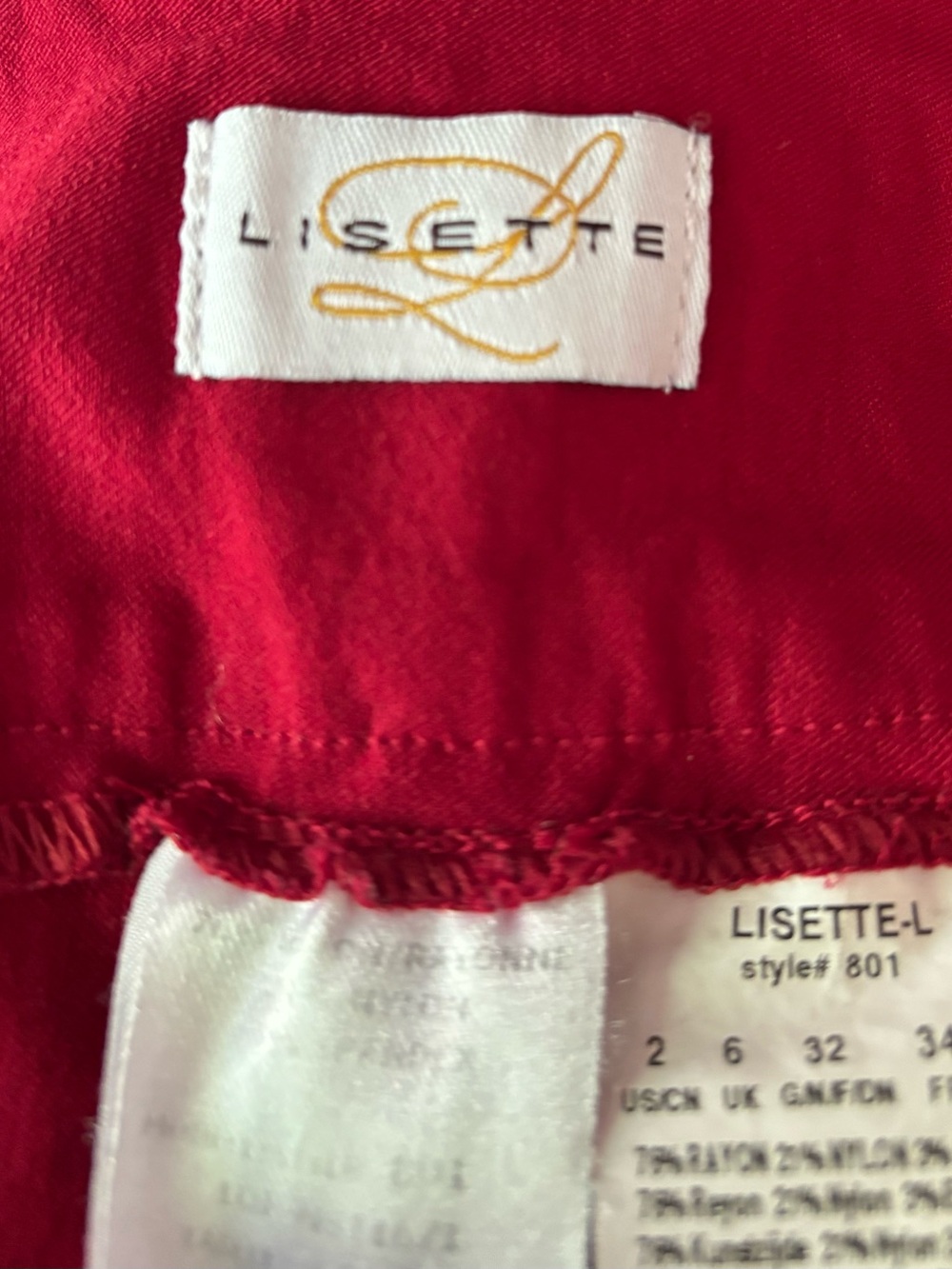 LISETTE Stretch Pants in Raspberry - Picture 5 of 5